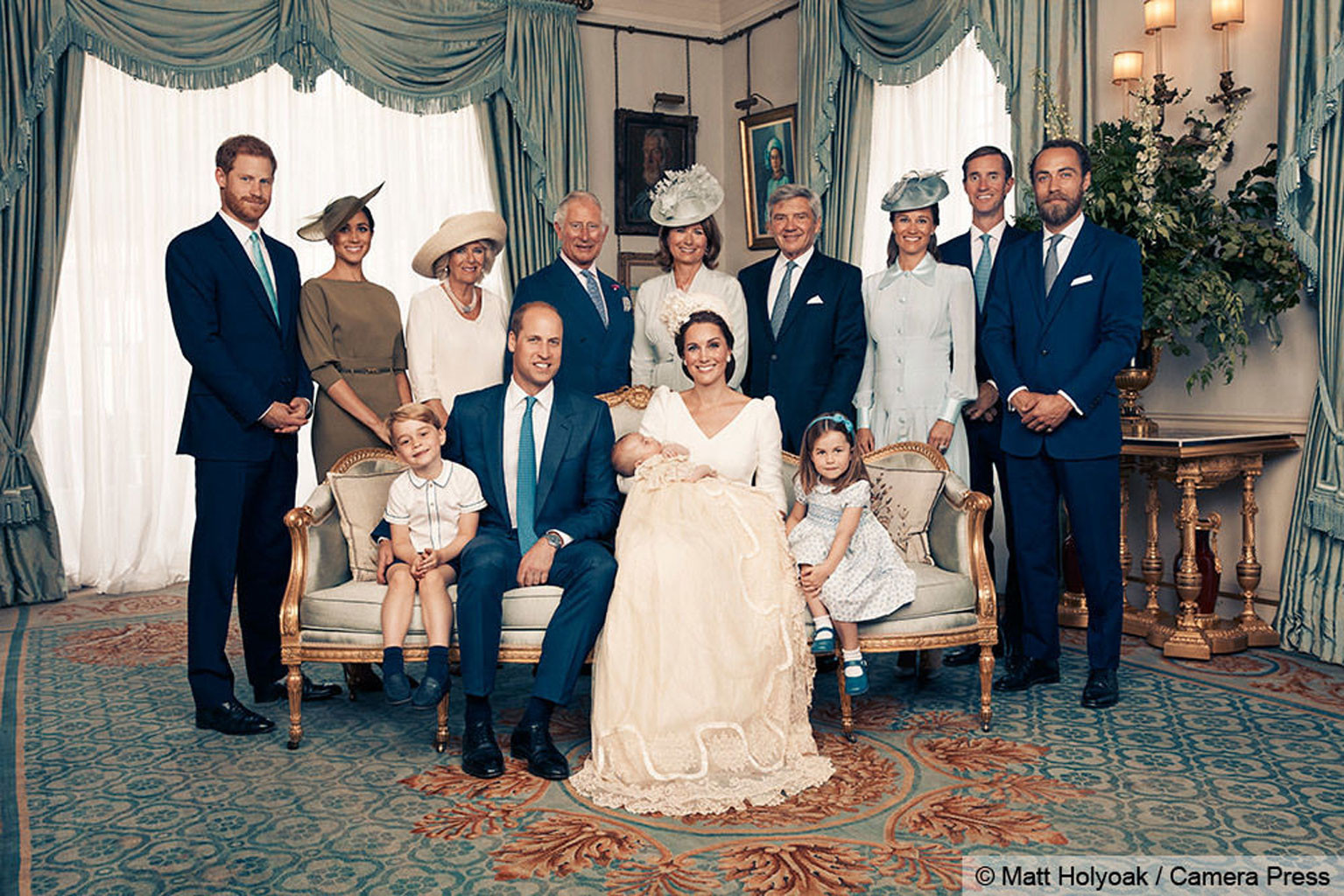 Prince Louis Christening, Prince Louis, Prince George, Princess Charlotte, Prince William, Kate Middleton, Meghan Markle, Prince Harry 